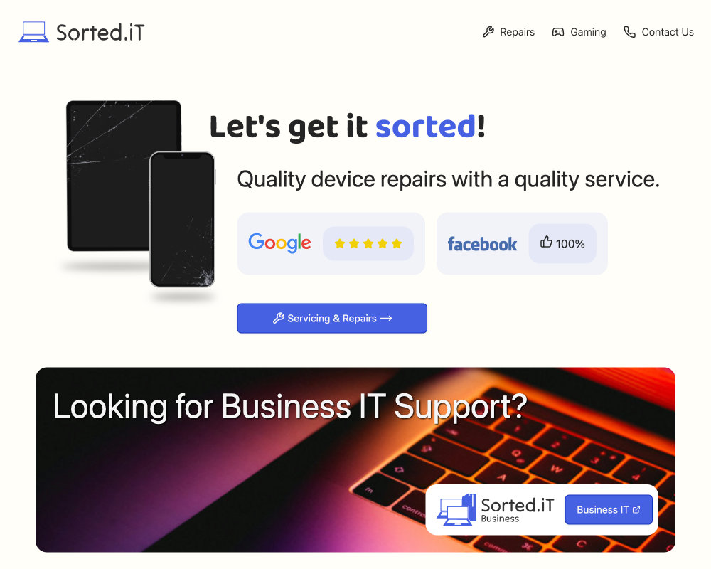 Picture of the sorted.it.com website